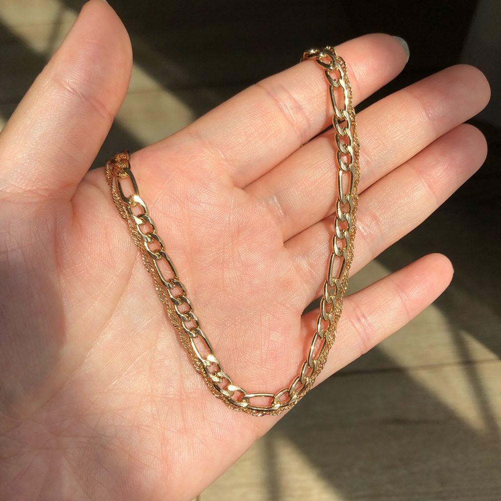Layered Gold Chain Necklace